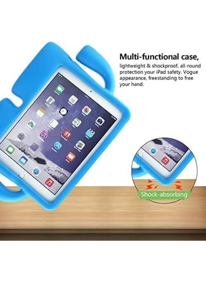 غطاء للأطفال لجهاز iPad Mini 5/4/3/2/1 بحجم 7.9 بوصة فقط، غطاء واقٍ خفيف من فوم EVA للأطفال قابل للوقوف للصبيان (أزرق) - Image 4